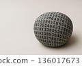 A sphere covered with many black numbers. Space for text. 136017673