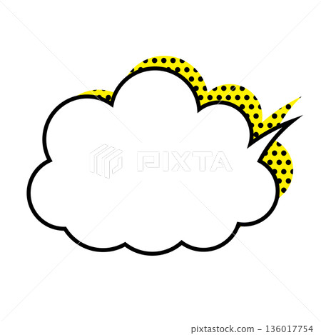 Simple speech bubble illustration - Fluffy Simple speech bubble illustration - Fluffy 136017754