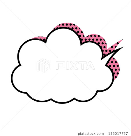 Simple speech bubble illustration - Fluffy Simple speech bubble illustration - Fluffy 136017757
