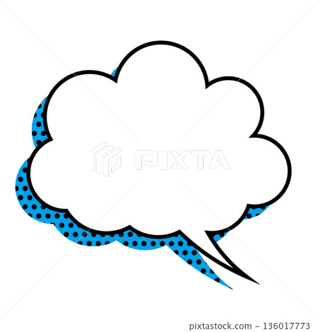 Simple speech bubble illustration - Fluffy Simple speech bubble illustration - Fluffy 136017773