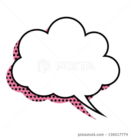 Simple speech bubble illustration - Fluffy Simple speech bubble illustration - Fluffy 136017774