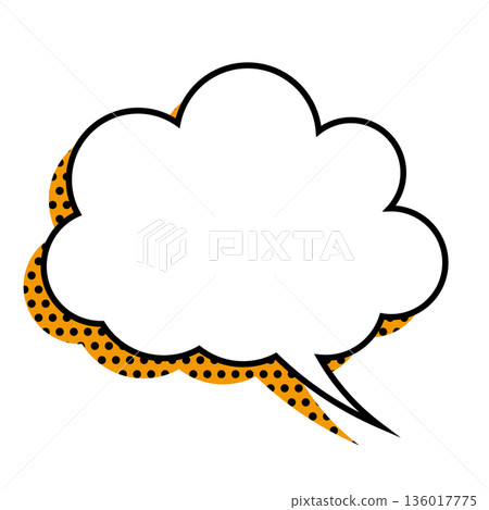Simple speech bubble illustration - Fluffy Simple speech bubble illustration - Fluffy 136017775