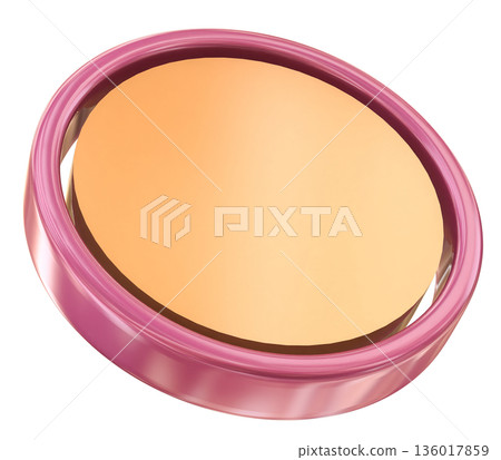 pink powder box isolated on white background pink powder box isolated on white background 136017859