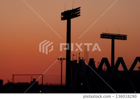 Sunset at Hanazono Rugby Stadium Sunset at Hanazono Rugby Stadium 136018290