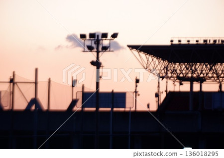Sunset at Hanazono Rugby Stadium Sunset at Hanazono Rugby Stadium 136018295