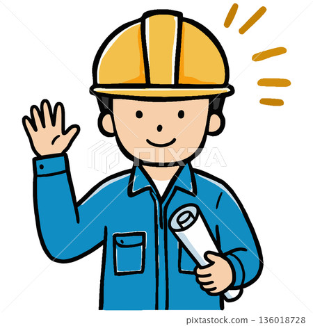 The comfort and trust of workers who greet with smiles and drawings and tools The comfort and trust of workers who greet with smiles and drawings and tools 136018728