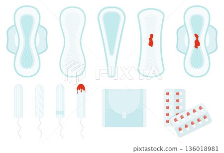 flat lay design of shoes and medicine 136018981