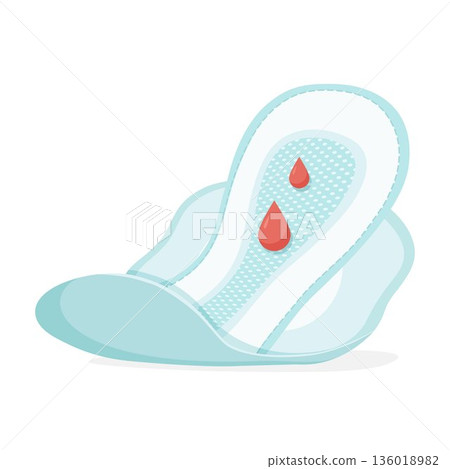 blue paper sticker on white background ski 136018982