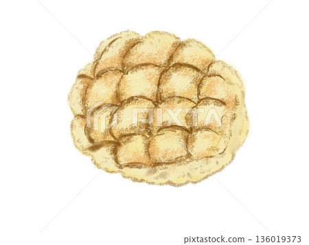 Crispy on the outside and fluffy on the inside, melon bread Crispy on the outside and fluffy on the inside, melon bread 136019373