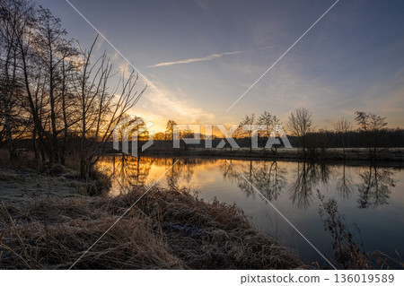 Ruhr river close to Schwerte, North Rhine Westphalia, Germany 136019589