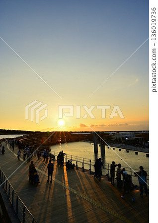 Sunset over the Osaka Expo 136019736