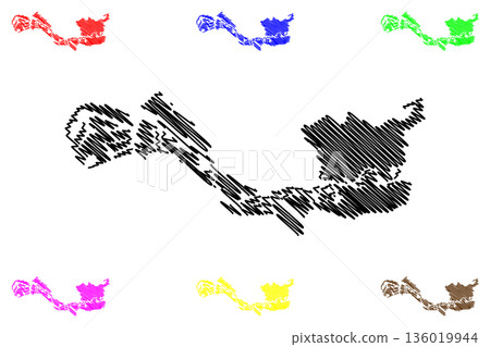 Rotterdam city and municipality (Kingdom of the Netherlands, Holland, South Holland or Zuid-Holland province) map vector illustration, scribble sketch map Rotterdam city and municipality (Kingdom of the Netherlands, Holland, South Holland or Zuid-Holland province) map vector illustration, scribble sketch map 136019944