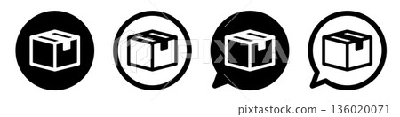 紙箱圖標,簡潔的UI設計,適用於行李、快遞和物流行業。 紙箱圖標,簡潔的UI設計,適用於行李、快遞和物流行業。 136020071