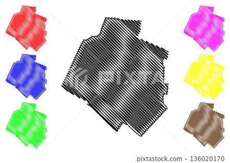 Veenendaal municipality (Kingdom of the Netherlands, Holland, Utrecht province) map vector illustration, scribble sketch map Veenendaal municipality (Kingdom of the Netherlands, Holland, Utrecht province) map vector illustration, scribble sketch map 136020170