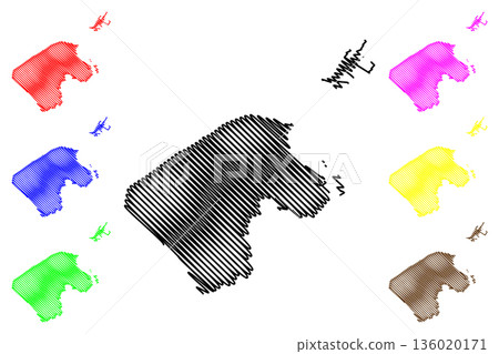 Veere town and municipality (Kingdom of the Netherlands, Holland, Zeeland or Zealand province) map vector illustration, scribble sketch Ter Veere map Veere town and municipality (Kingdom of the Netherlands, Holland, Zeeland or Zealand province) map vector illustration, scribble sketch Ter Veere map 136020171