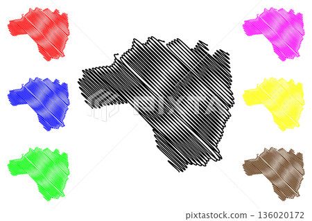 Veldhoven municipality (Kingdom of the Netherlands, Holland, North Brabant or Noord-Brabant province) map vector illustration, scribble sketch map Veldhoven municipality (Kingdom of the Netherlands, Holland, North Brabant or Noord-Brabant province) map vector illustration, scribble sketch map 136020172