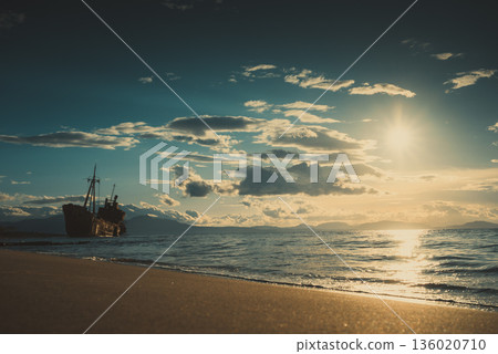 The famous shipwreck near Gythio Greece The famous shipwreck near Gythio Greece 136020710