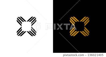 Luxury and modern letter X initials logo design Luxury and modern letter X initials logo design 136021405