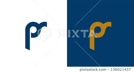 Unique and strong letter PS initials logo design 136021437