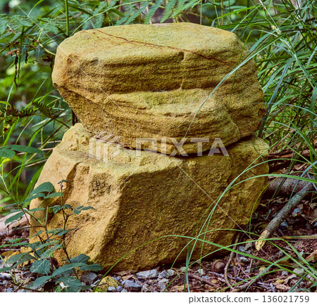 Brown Rock Bench 136021759