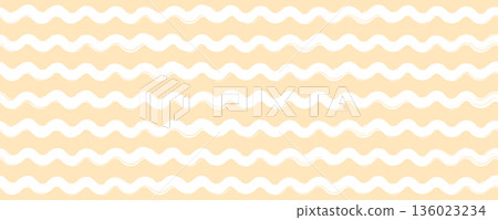 Hand drawn watercolor sea with grunge curly lines. Simple girly pattern. Baby striped backdrop. Vector illustration Hand drawn watercolor sea with grunge curly lines. Simple girly pattern. Baby striped backdrop. Vector illustration 136023234