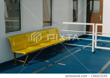 Ferry deck on a summer sunny day. Minimal concept. 136023245