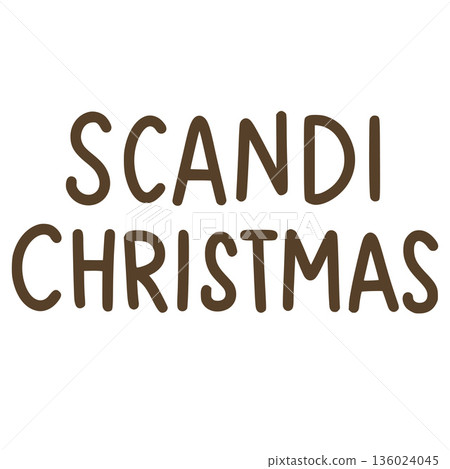 Scandi christmas text celebrating winter holiday season Scandi christmas text celebrating winter holiday season 136024045