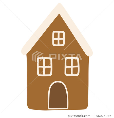 Gingerbread house celebrating winter christmas holidays with icing Gingerbread house celebrating winter christmas holidays with icing 136024046
