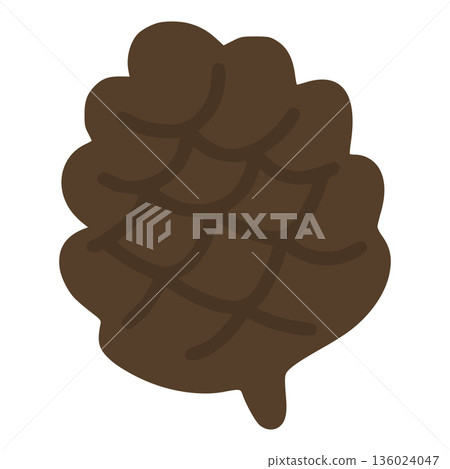 Pine cone minimalist flat design vector illustration Pine cone minimalist flat design vector illustration 136024047