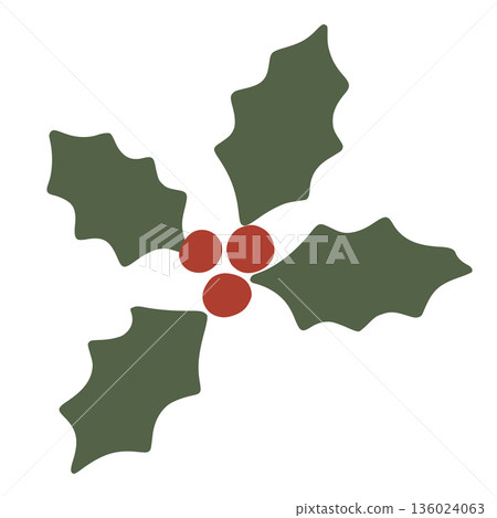 Holly berry christmas leaves decorating winter holiday season Holly berry christmas leaves decorating winter holiday season 136024063