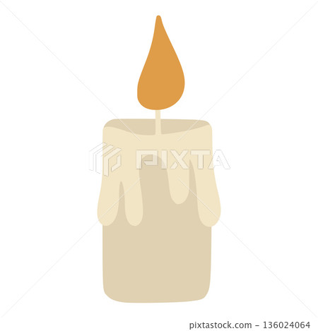 Burning candle producing light and warmth at christmas Burning candle producing light and warmth at christmas 136024064