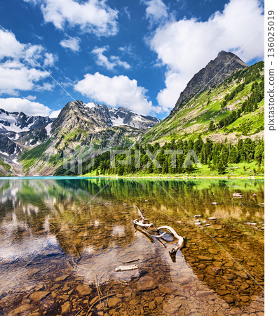 Beautiful mountain lake in Altai Mountains 136025019