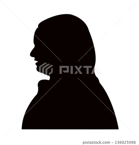 a woman head silhouette vector a woman head silhouette vector 136025098