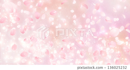 落花櫻花背景素材 136025232