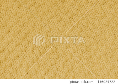 Yellow jacquard upholstery fabric texture with soft pom pom woven pattern, cloth background Yellow jacquard upholstery fabric texture with soft pom pom woven pattern, cloth background 136025722