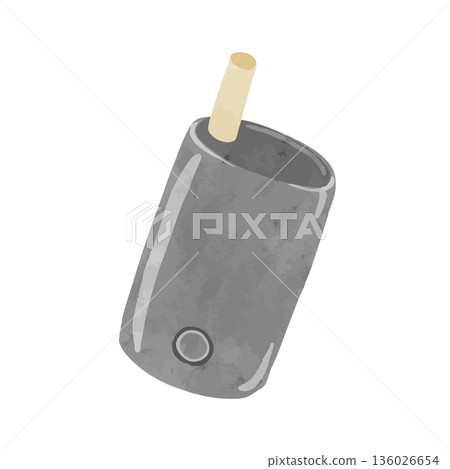 Heated tobacco watercolor vector hand-drawn illustration 136026654