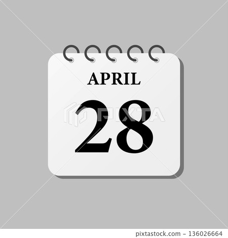 Icon page calendar day - 28 April 136026664