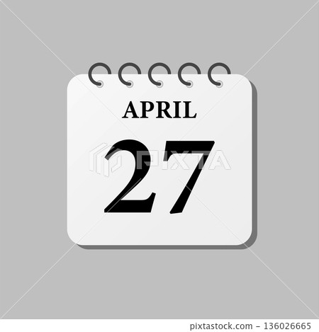Icon page calendar day - 27 April 136026665