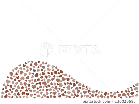 Heart pattern background Brown 3 colors Heart 136026683