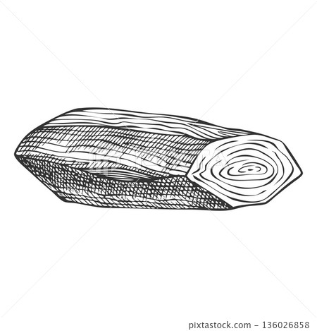 Fragrant wooden stick, sandalwood tree product vector sketch, hand drawn engraved perfumery and aromatherapy production Fragrant wooden stick, sandalwood tree product vector sketch, hand drawn engraved perfumery and aromatherapy production 136026858