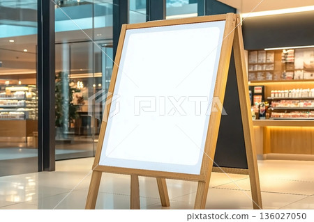 blank poster in shopping mall blank poster in shopping mall 136027050