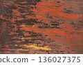 Grunge rusted metal texture, rust and oxidized metal background metal panel 136027375