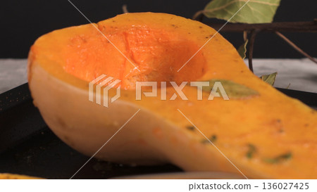 Rustic roasted pumpkin Rustic roasted pumpkin 136027425