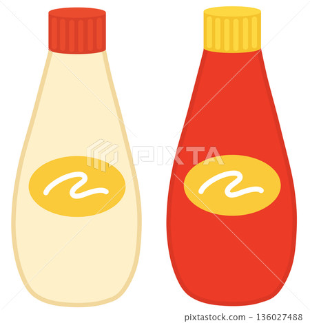 Mayonnaise and ketchup 136027488