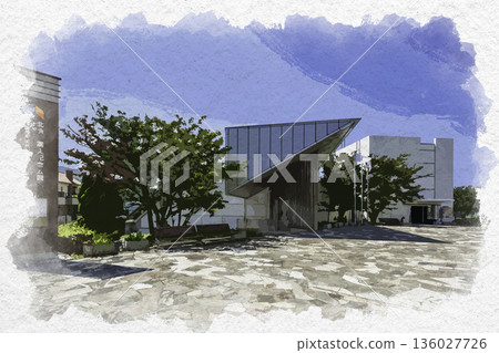 Watercolor painting style, Kita-Awaji Earthquake Memorial Park, Nojima Fault Preservation Museum, Awaji City, Hyogo Prefecture 136027726