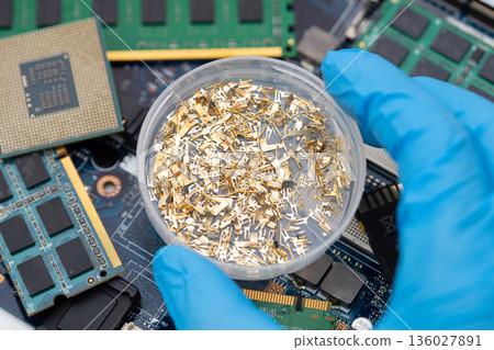 Recovering precious metals from E-scrap Recycling Image 136027891
