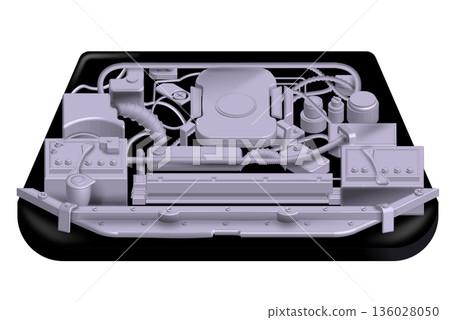 汽車引擎室部件示意圖 汽車引擎室部件示意圖 136028050