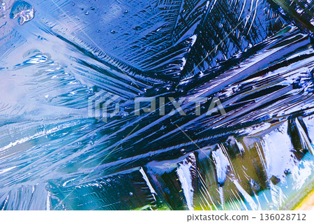 Ice covered with ice crystals Ice covered with ice crystals 136028712