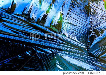 Ice covered with ice crystals Ice covered with ice crystals 136028713