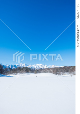 中山高原雪地健行(北阿爾卑斯山景色) 中山高原雪地健行(北阿爾卑斯山景色) 136028979